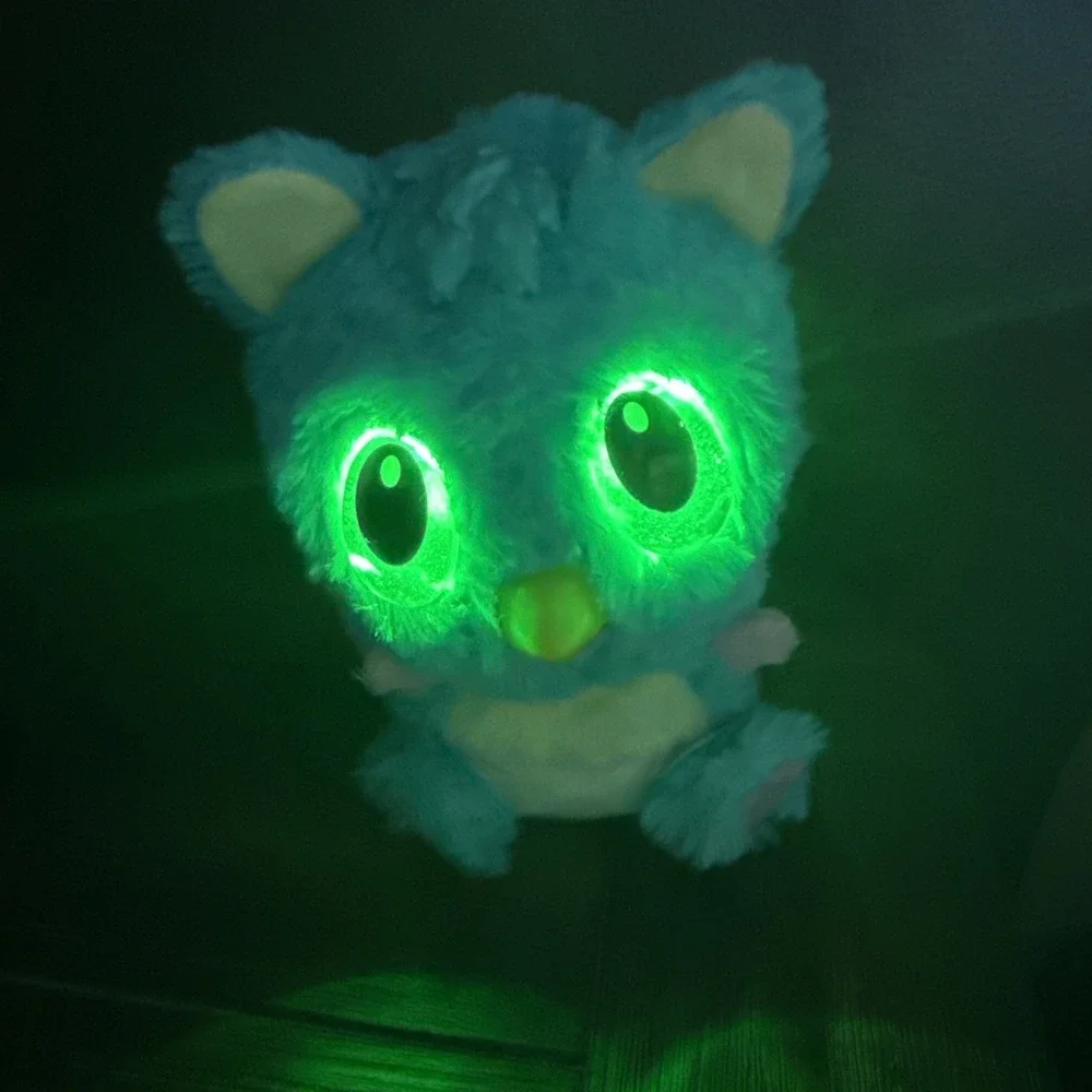 Hatchimals Hatchibabies Blue Pink Baby Owl Bird Interactive Plush Toy Works 6 In